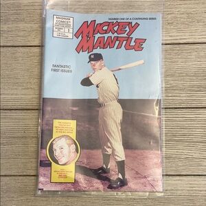 Mickey Mantle Comic Book FANTASTIC FIRST ISSUE!! December 1991 MAGNUM COMICS